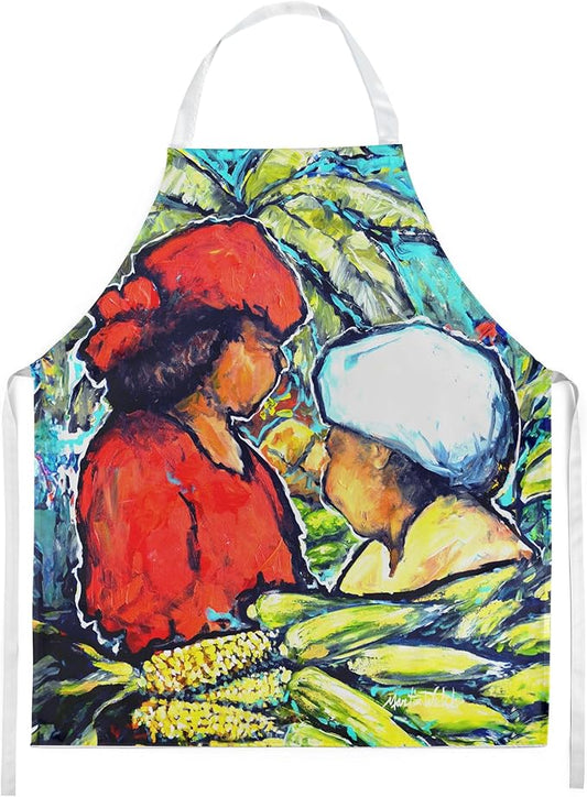 Caroline's Treasures Market Day Apron Cooking Kitchen Server Baking Crafts Gardening for Adult Women Men, Unisex, Large, Multicolor