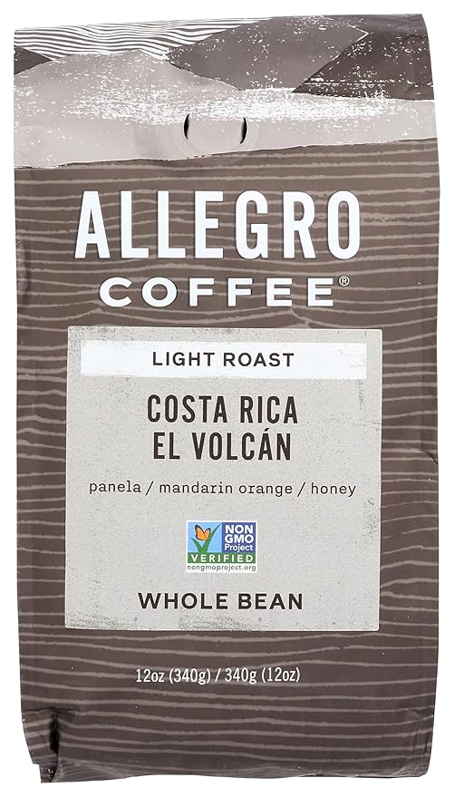 Allegro Coffee, Coffee Costa Rica El Volcan Whole Bean, 12 Ounce