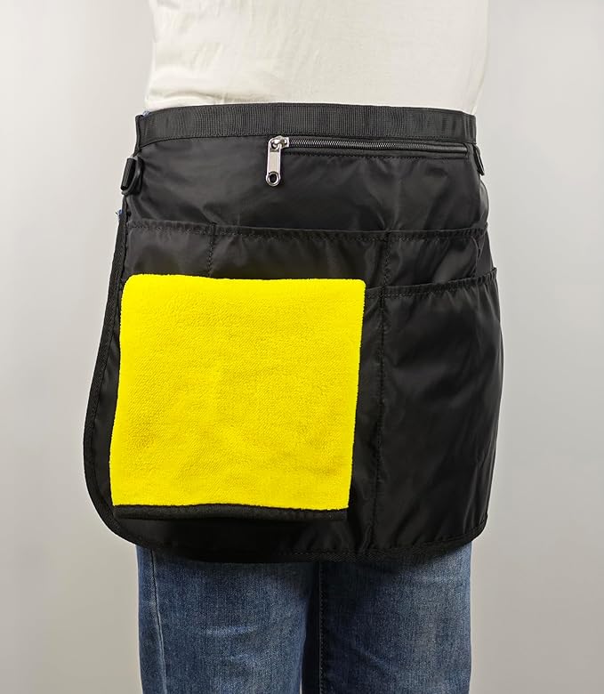 Bafelia Waterproof Cleaning Apron with 7 Pockets, Cleaning Supplies for Housekeeping, Lightweight and Durable Maid Apron