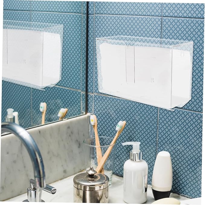 PRETYZOOM Large Touchless Wall-Mounted Paper Towel Dispenser Lid Bathroom Napkin Holder for Easy Access for Kitchens and Commercial Use