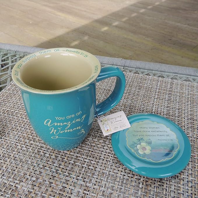 Abbey Gift Amazing Woman Ceramic Mug and Coaster Set, multicolor, "4 1⁄2 by 10 1⁄8 by 1""" (56876T)
