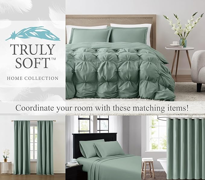 TRULY SOFT Printed Windowpane White and Navy Polyester 4-Piece Full Sheet Set, Geometric Themed, for Men and Women, Oeko-TEX Certified Confidence