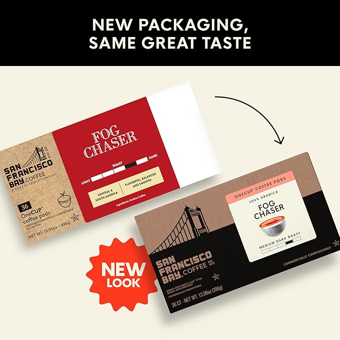 San Francisco Bay K-Cup Coffee Pods, Fog Chaser (36 ct), Medium-Dark Roast, Single-Serve Coffee Pods