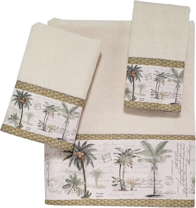 Avanti Linens - Washcloth, Soft & Absorbent Cotton (Colony Palm Collection)