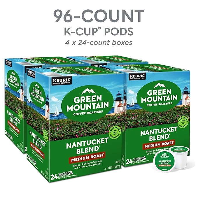 Green Mountain Coffee Nantucket Blend Keurig Single-Serve K-Cup Pods, Medium Roast Coffee, 96 Count