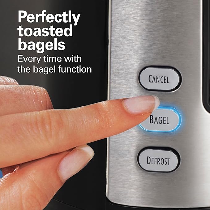 Hamilton Beach 2 Slice Extra Wide Slot Toaster with Bagel & Defrost Settings