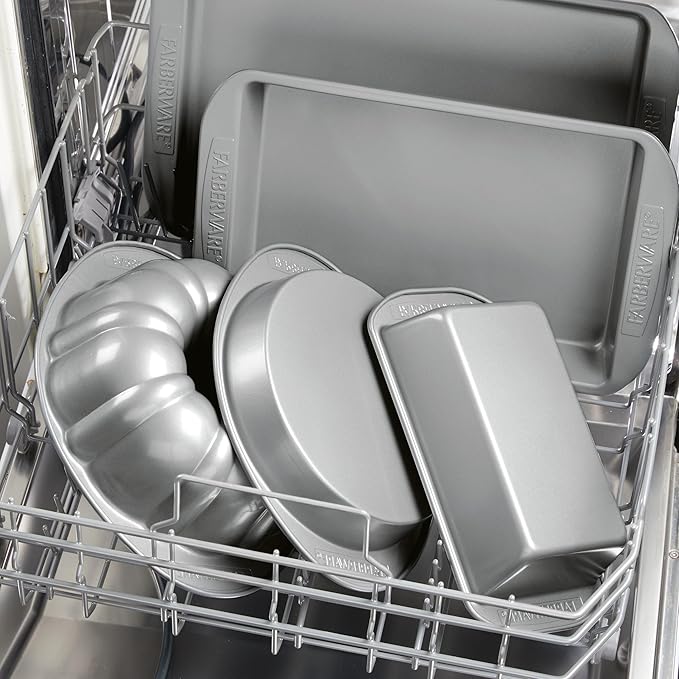 Farberware Nonstick Bakeware 9-Inch Round Springform Pan,Gray,(Pack of 6)