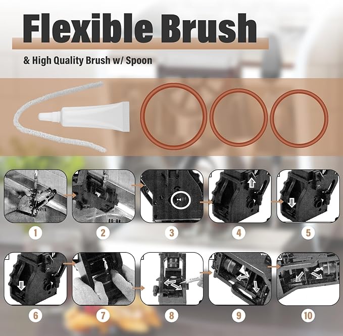 Brew Group Maintenance Kit with Coffee Brush Spoon Cleaning Tool Compatible with Gaggia Automatic Espresso Machines for Coffee Machine Grinder Maker Frother Group Head Burr Blades