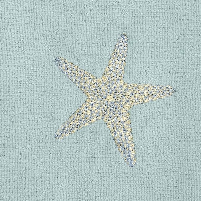 Avanti Linens - Fingertip Towel, Soft & Absorbent Cotton Towel, Coastal Inspired Bathroom Accessories (By the Sea Collection, Mineral)