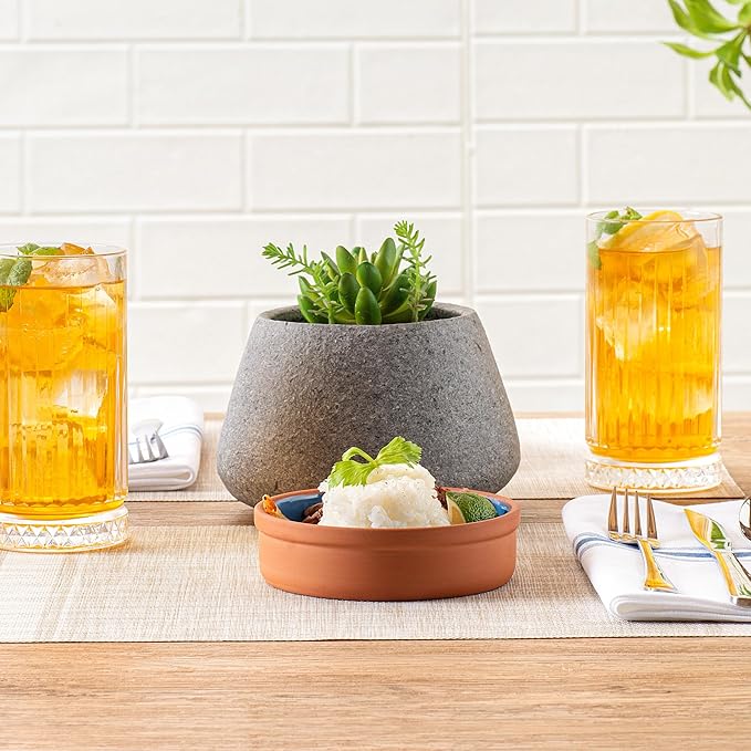 Restaurantware Terracotta Cazuela Bowls 2 Pack of 9 oz Durable Rustic Serving Dish Glazed Oven-Safe Bowl Freezer-Safe Tapas Dish Microwave-Safe Dishwasher-Safe