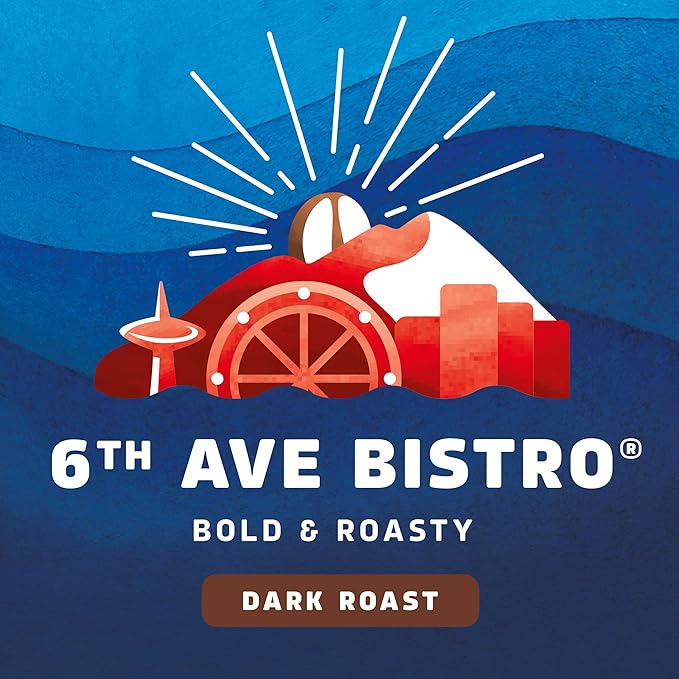 Seattle’s Best Coffee, Dark Roast K-Cup Coffee Pods, 6th Ave Bistro, 100% Arabica, 6 Boxes (60 Pods Total)
