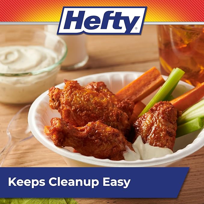 Hefty Everyday Soak-Proof Foam Bowls, 12 Ounce, 50 Count