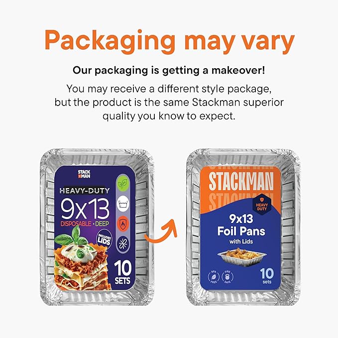 Aluminum Pans 9x13 Disposable Aluminum Foil Pans with Lids [10-Sets] Large Baking Pan Trays - Heavy Duty Tin Tray & Lid - Half Size Chafing Dishes for Roasting, Cooking, Heating or Steam