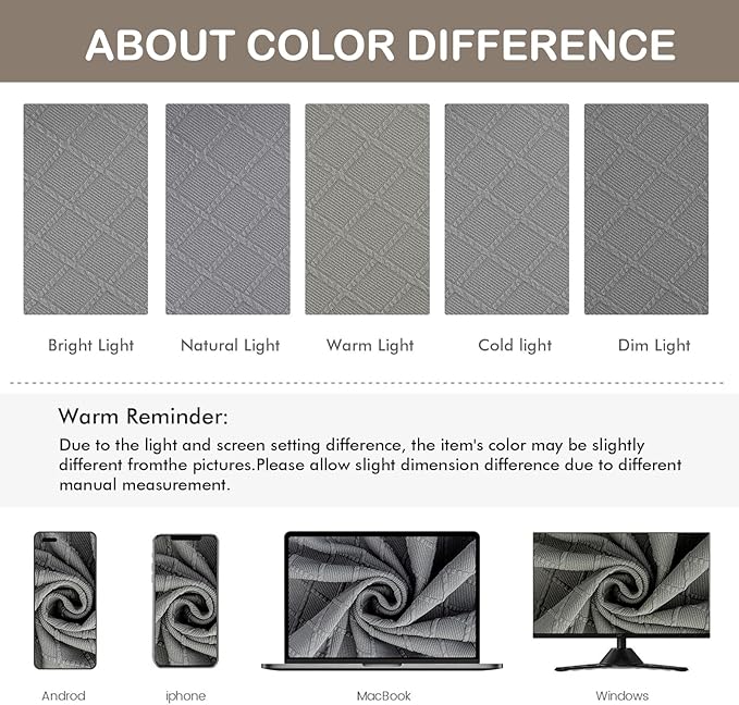 Genina Waterproof Seat Covers for Chairs,Set of 4 Dining Room Chair Seat Covers for Kitchen,Stretch Jacquard Removable Washable Dining Chair Slipcovers Protectors,No Rear Covers, Light Grey