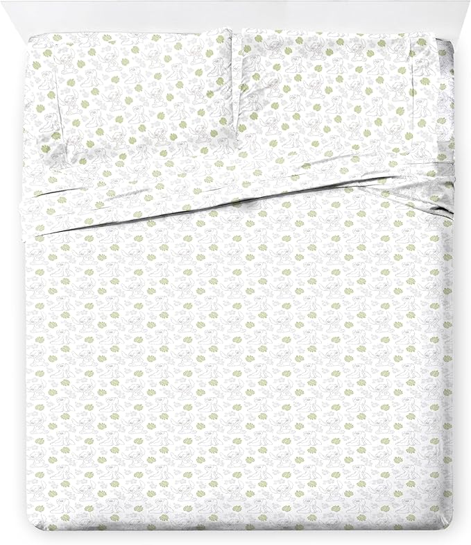 Jay Franco Disney Lilo and Stitch Full Size Comforter Set - 7 Piece Bedding Includes Sheet Set & Pillow Covers - Super Soft Cozy Bedding
