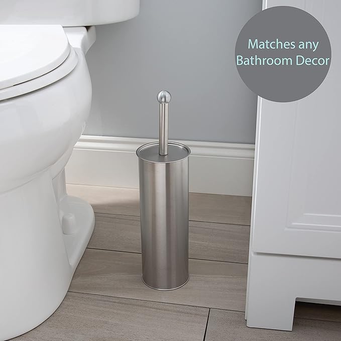 Bath Bliss Stainless Steel Toilet Brush Holder