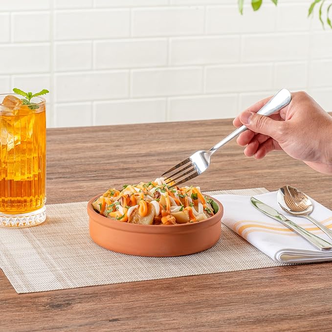 Restaurantware-Terra Tek 15.2 Ounce Terracotta Cazuelas, 2 Green Glazed Clay Pots For Cooking - Oven-Ready, Microwavable, Terracotta Serving Pots, Dishwashable, For Cooking And Serving