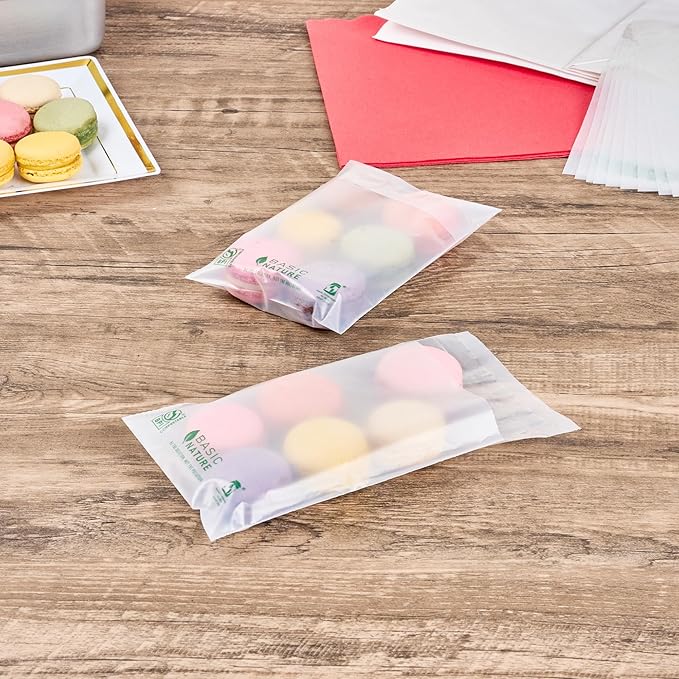 Restaurantware Food Storage Bags 100 Count 6 x 4 Inches Translucent Adhesive Bags Plastic Reusable Translucent for Cold Food Storage