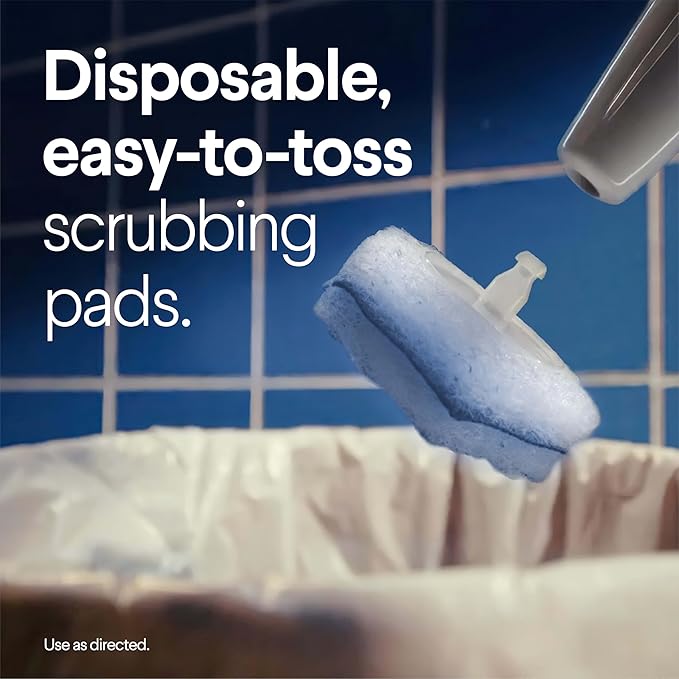 Clorox ToiletWand Disposable Toilet Cleaning System, ToiletWand, Storage Caddy, Toilet Bowl Cleaner, 16 Disinfecting ToiletWand Refills Scrubbing Pads