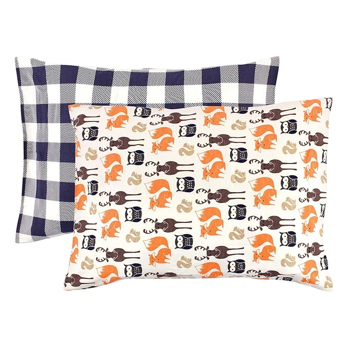 Hudson Baby Unisex Baby and Toddler Cotton Toddler Pillow Case, Forest, One Size