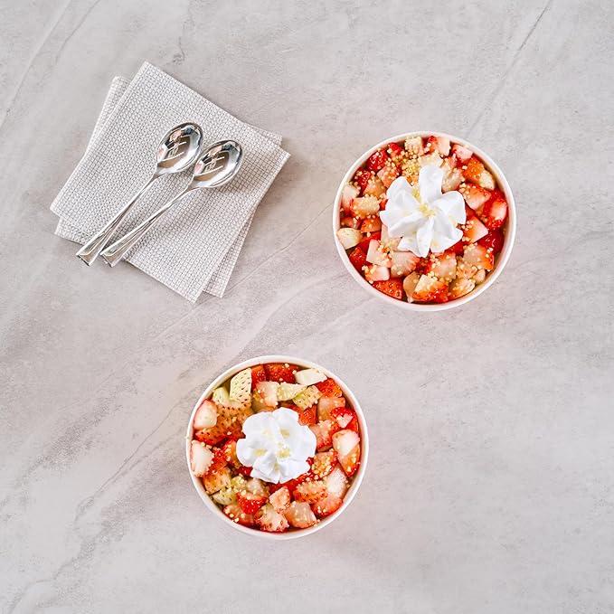 Coppetta 8 Ounce Dessert Cups, 50 Greaseproof Ice Cream Cups - Lids Sold Separately, For Hot And Cold Foods, Psychedelic Sunrise Paper Yogurt Bowls, Disposable, Sturdy - Restaurantware