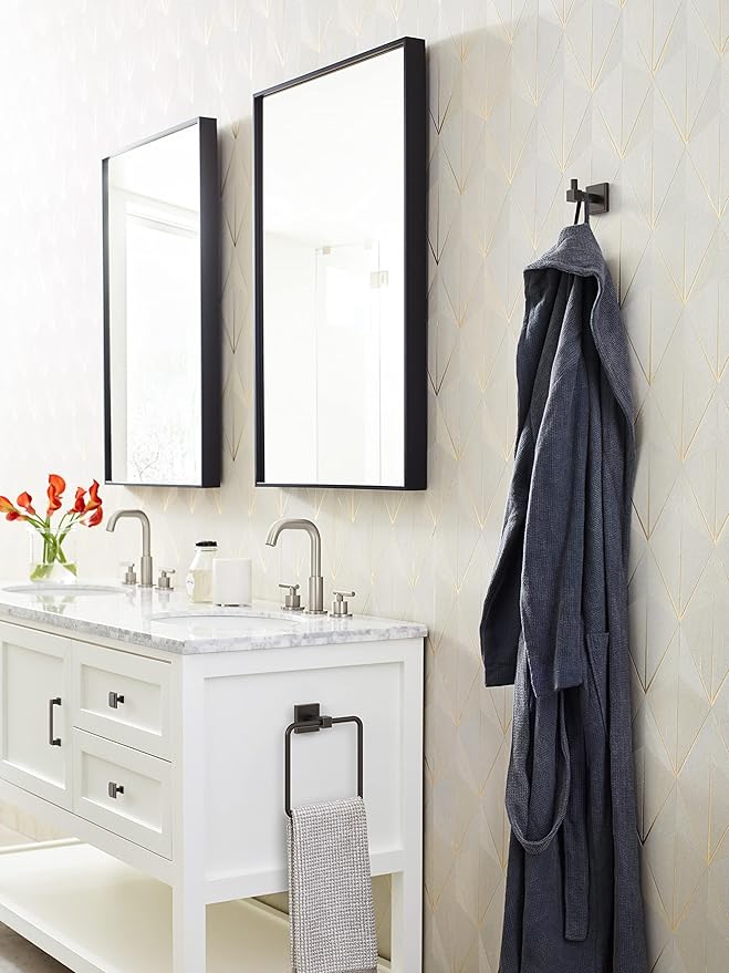 Amerock BH36070ORB | Oil Rubbed Bronze Single Robe Hook | 1-7/8 in. (48 mm) Length Towel Holder | Appoint | Towel Hook for Bathroom | Bathroom Hardware | Bath Accessories