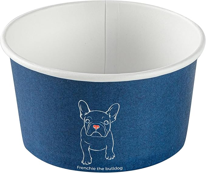 Restaurantware Coppetta 8 Ounce Dessert Cups, 50 Disposable Ice Cream Cups - Lids Sold Separately, Sturdy, Frenchie Paper FroYo Bowls, For Hot And Cold Foods, Perfect For Gelato Or Mousse