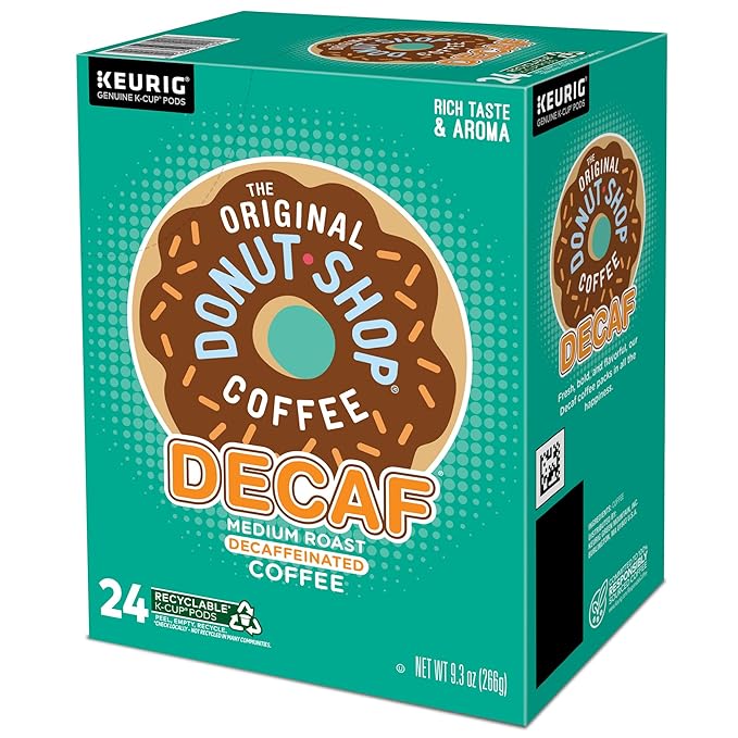 The Original Donut Shop Decaf, Single-Serve Keurig K-Cup Pods, Medium Roast Coffee Pods, 96 Count