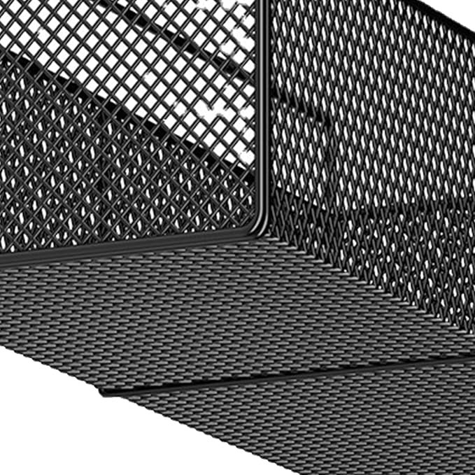 Hanging Wall Basket, Sturdy Iron Wire Mesh Wall Mounted Storage Rack with No Drill Installation for Kitchen Bathroom Home Organization (M)