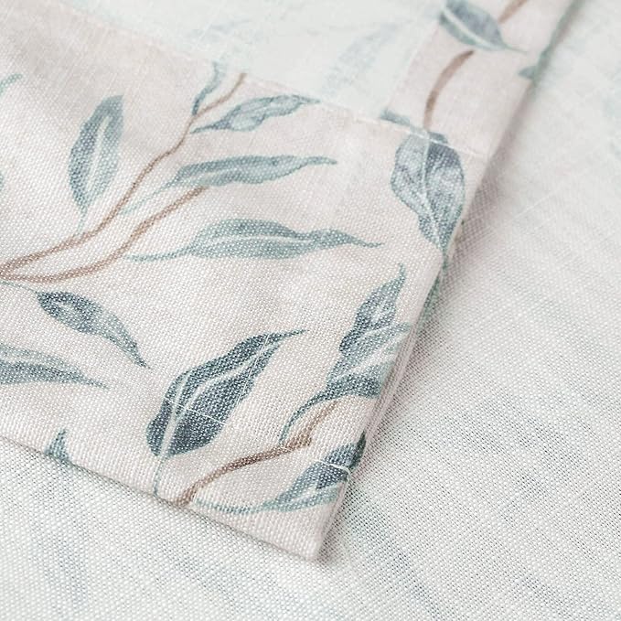 VOGOL Tier Curtains 30 Inch Length, Cute Leaves Print Valances Curtain Privacy Half Window Tiers for Cafe Farmhouse Living Room Bedroom, 30x30, 2 Panels