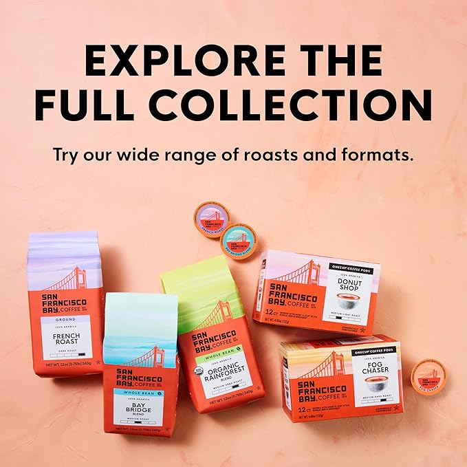 San Francisco Bay K-Cup Coffee Pods, Breakfast Blend (120 ct), Medium Roast, Commercially Compostable Single-Serve Coffee Pods
