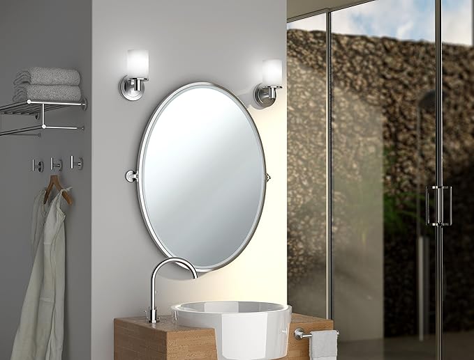 Gatco 4245 Latitude II Single Robe Hook, Wall Mounted Bathroom Towel & Robe Hook, Chrome Finish