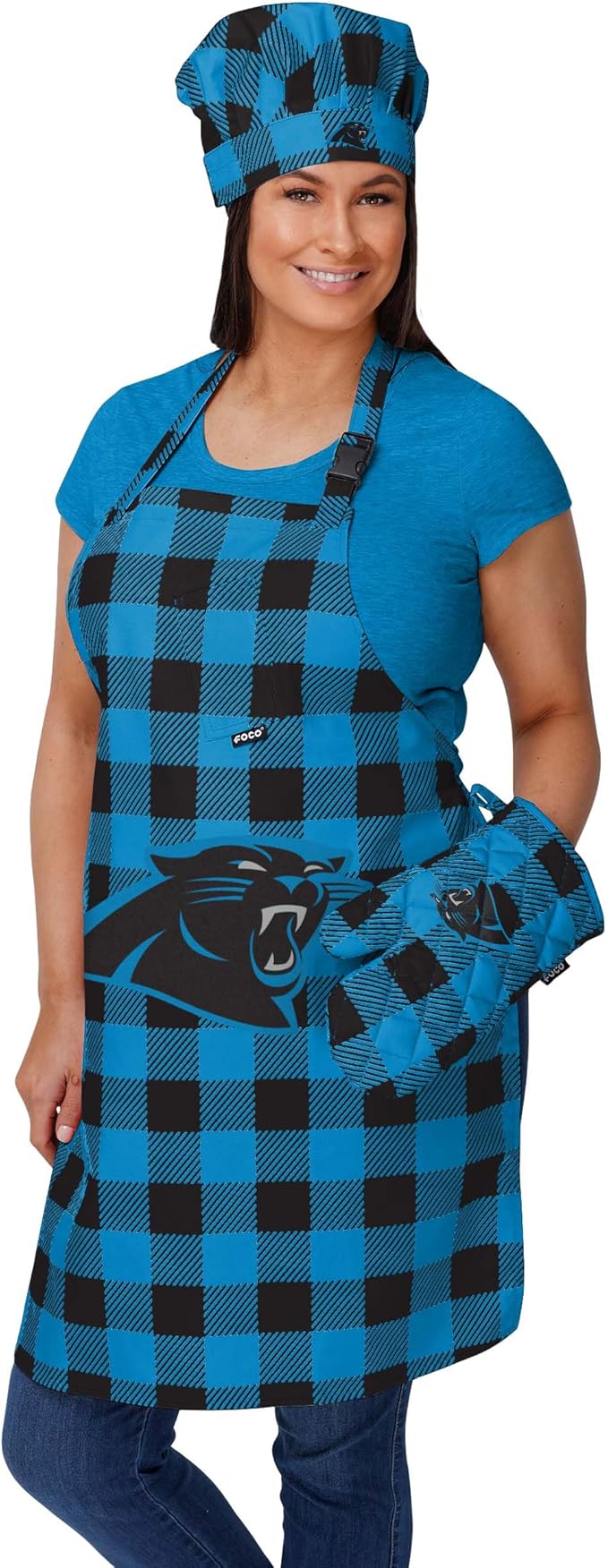 FOCO NFL Unisex-Adult NFL Team Logo Grilling Cooking Chef Gear - Oven Mitt