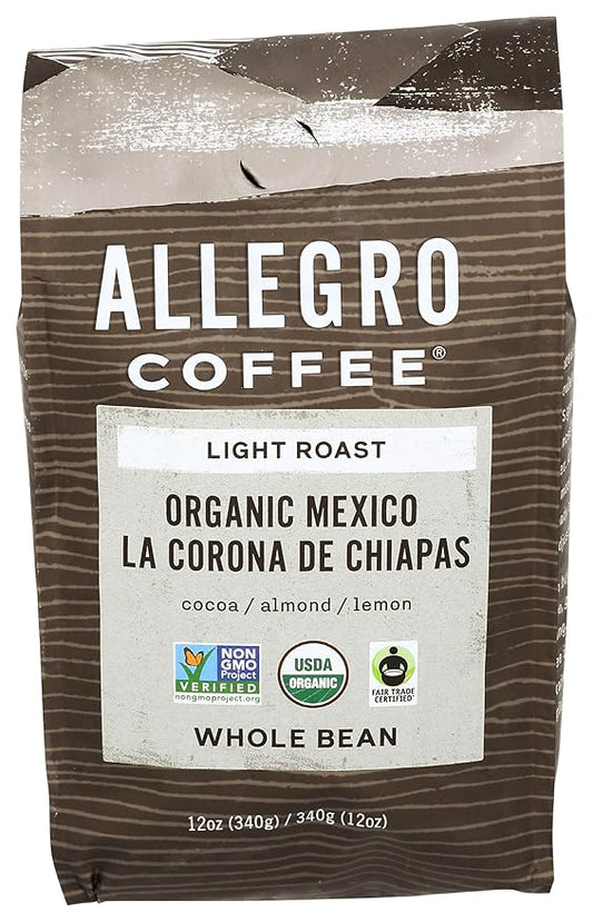 Allegro Coffee, Coffee Mexico Whole Bean Organic, 12 Ounce