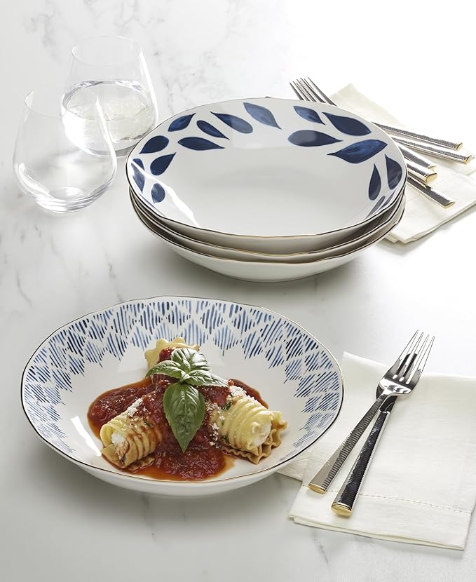 Lenox 897257 Blue Bay Dinner Bowls, Set of 4, Assorted