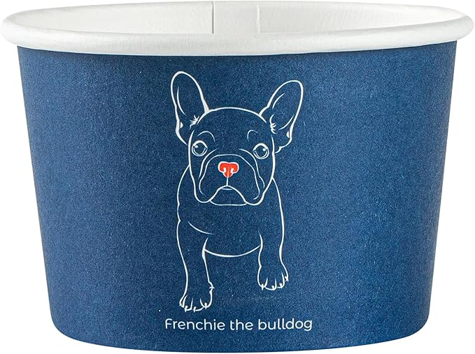 Coppetta 4-Ounce Dessert Cups, 50 Disposable Ice Cream Cups - Lids Sold Separately, Heavy-Duty, Frenchie Paper Frozen Yogurt Bowls, For Hot And Cold Foods - Restaurantware