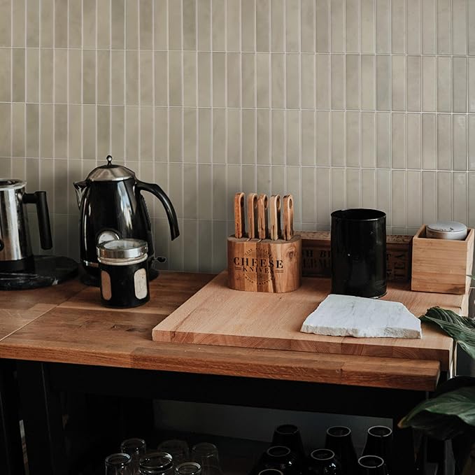 SMART TILES Peel and Stick Backsplash - 5 Sheets of 11.43" x 9" - 3D Adhesive Peel and Stick Tile Backsplash for Kitchen, Bathroom, Wall Tile