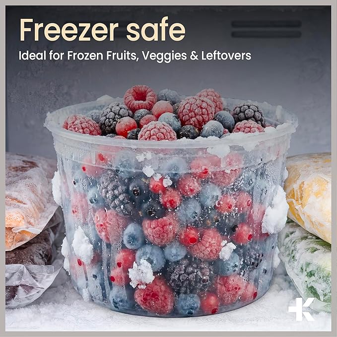 Plastic Deli Containers with Lids 64oz (Pack of 8) – Leak-Proof, BPA-Free Food Storage Containers for Soup, Slime & Meal Prep, Stackable, Microwave, Dishwasher Safe, Reusable Clear Plastic
