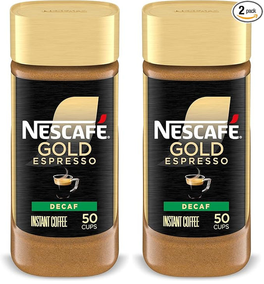 NESCAFÉ Gold Decaf Espresso Instant Coffee,3.17 oz,(Pack of 2)
