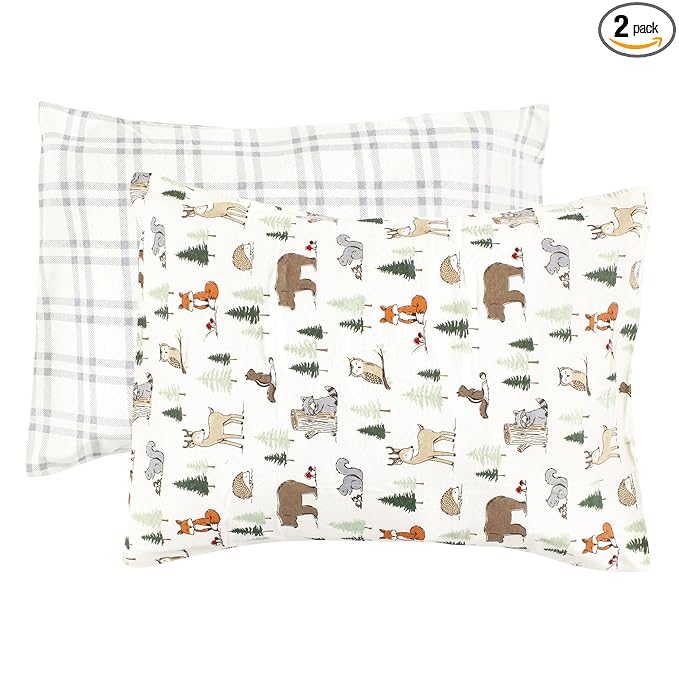 Hudson Baby Unisex Baby and Toddler Cotton Toddler Pillow Case, Forest Animals, One Size