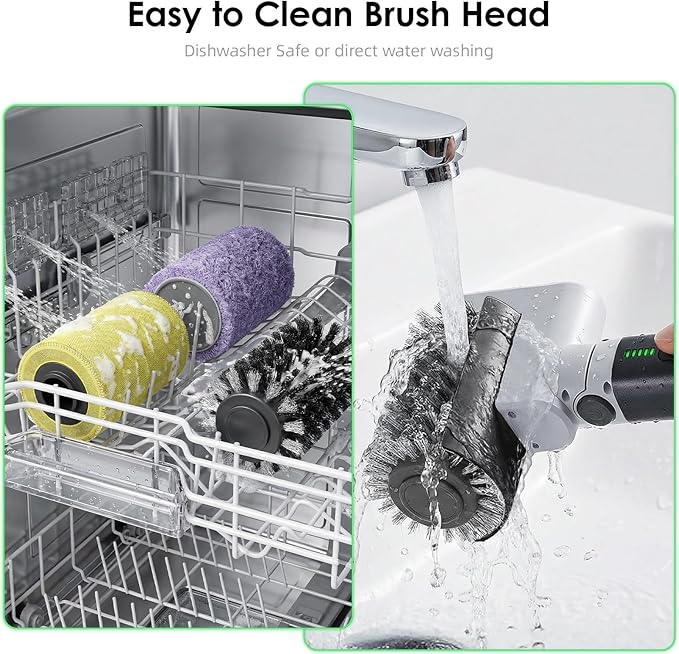 Electric Grill Brush for Outdoor: Upgraded BBQ Grill Cleaner with 3-Speed, 90° Adjustable Angle, 150Mins Runtime Cordless Motorized Grill Brush, Automatic Grill Cleaning Brush for Grill Grates