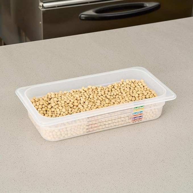 Restaurantware Food Storage Container 10 Pack of 12.7 x 6.8 x 2.5 Inches Plastic Stackable Storage Box White Reusable Label Container Dishwasher Safe For Restaurants And Kitchens