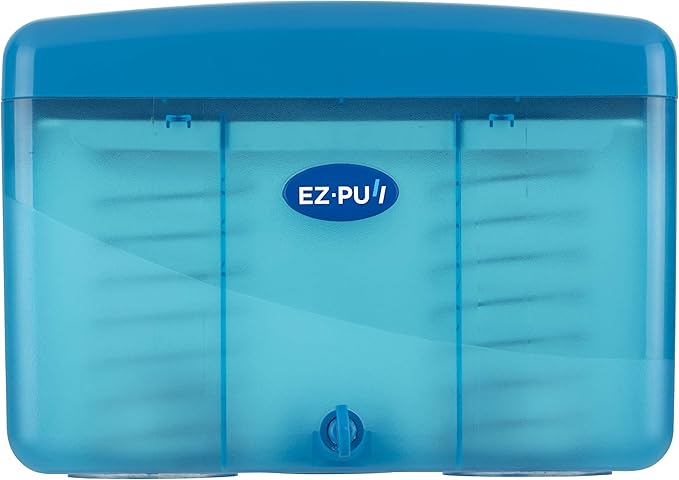 EZbrnd Countertop SLIMFOLD Hand Towel Dispenser for Kitchen/Bathroom/Office/RV/Airbnb, Guest Towel Holder, Ocean Blue