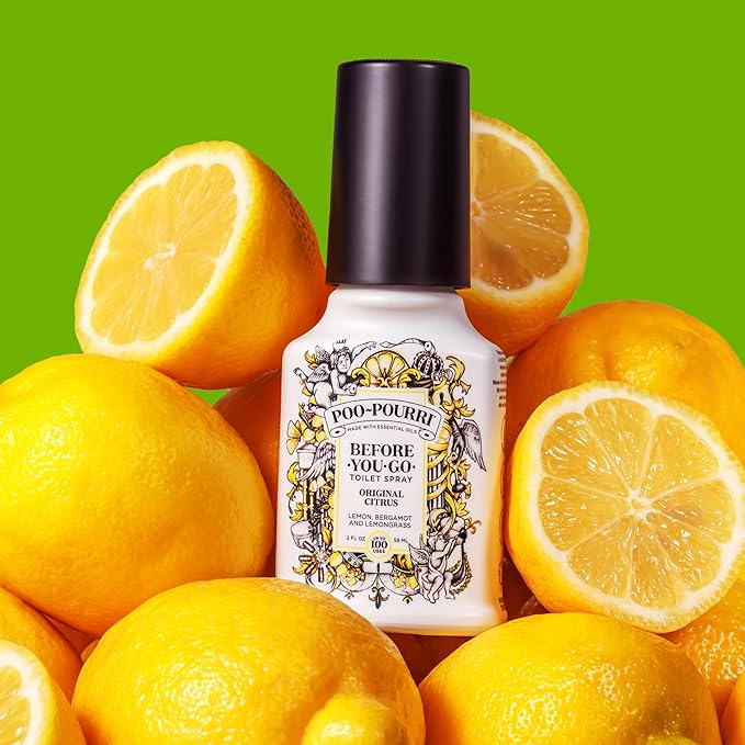 Poo-Pourri Before-You-Go Toilet Spray, Fresh Sea Salt, 4 Fl Oz, Up to 200 Uses, Bathroom Odor Deodorizer, Plant-Based with Essential Oils, for Home or Work, Sea Salt, Bergamot & Eucalyptus Scent