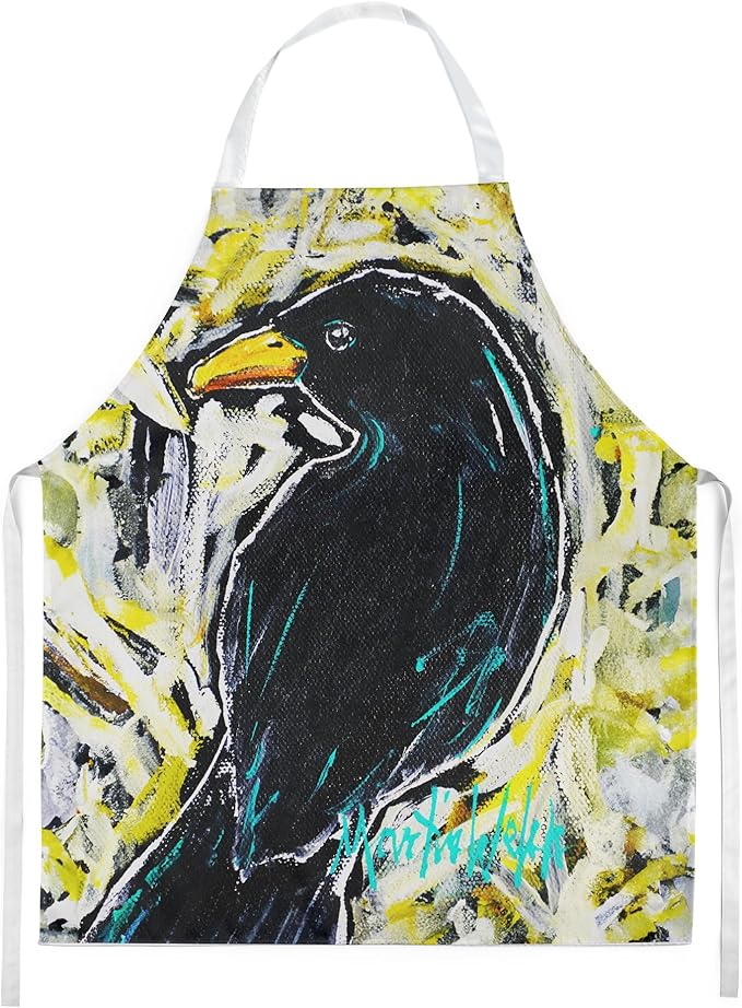 Caroline's Treasures Crow Adam Apron Cooking Kitchen Server Baking Crafts Gardening for Adult Women Men, Unisex, Large, Multicolor