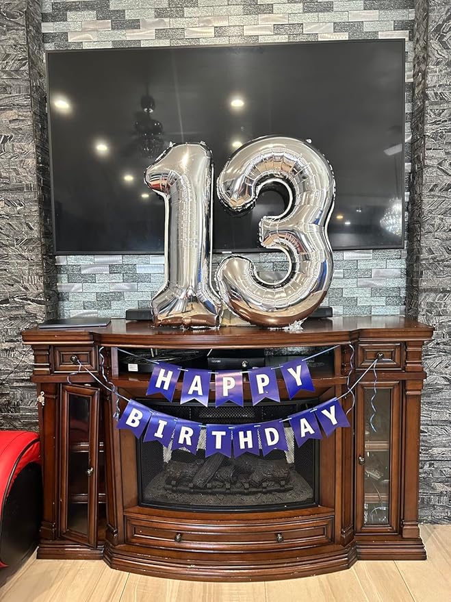 40 Inch Large Numbers Balloon, 4 Silver Ballon for 4th 14 40 44 Birthday Party, Balloon 4 Number for Graduations Wedding Supplies