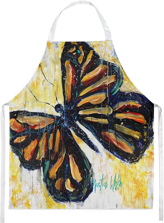 Caroline's Treasures Butterfly Breeze Apron Cooking Kitchen Server Baking Crafts Gardening for Adult Women Men, Unisex, Large, Multicolor
