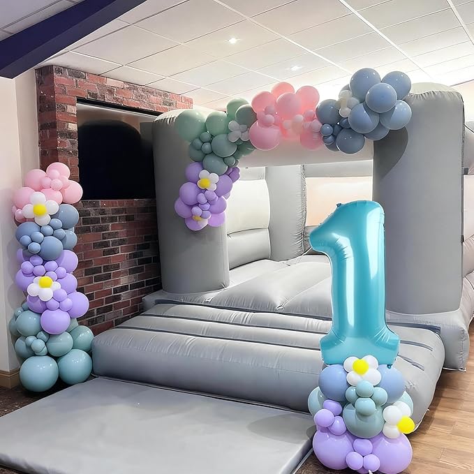 Light Blue Happy 17 71 Birthday Number Balloons, 40 Inch Ballon for Boys Girls, Big Digital Balloons for Celebration Party, Graduation Supplies