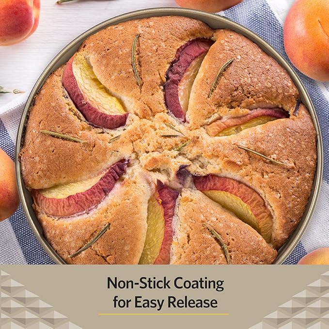 Glad Round Baking Pan Nonstick - Heavy Duty Metal Bakeware for Cakes and Desserts, 9.6 inches