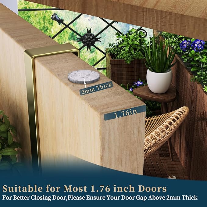 Consumest Over The Door Hooks Organizer - Extra Long Door Hanger with 9 Coat Hooks & 2 Mesh Basket, Back Storage Organizer Hanging Towels for Bathroom, Bedroom, Gold (for 1.76 in Doors)